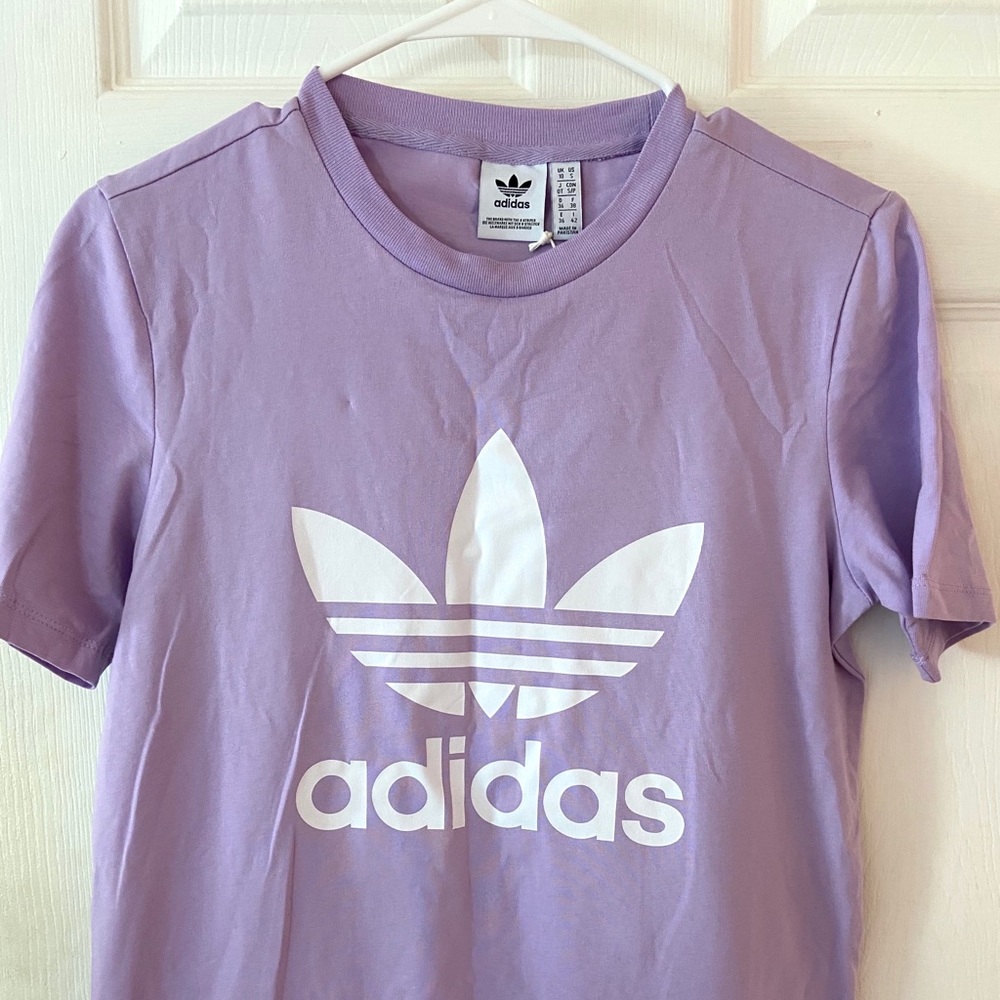 Adidas light purple tee